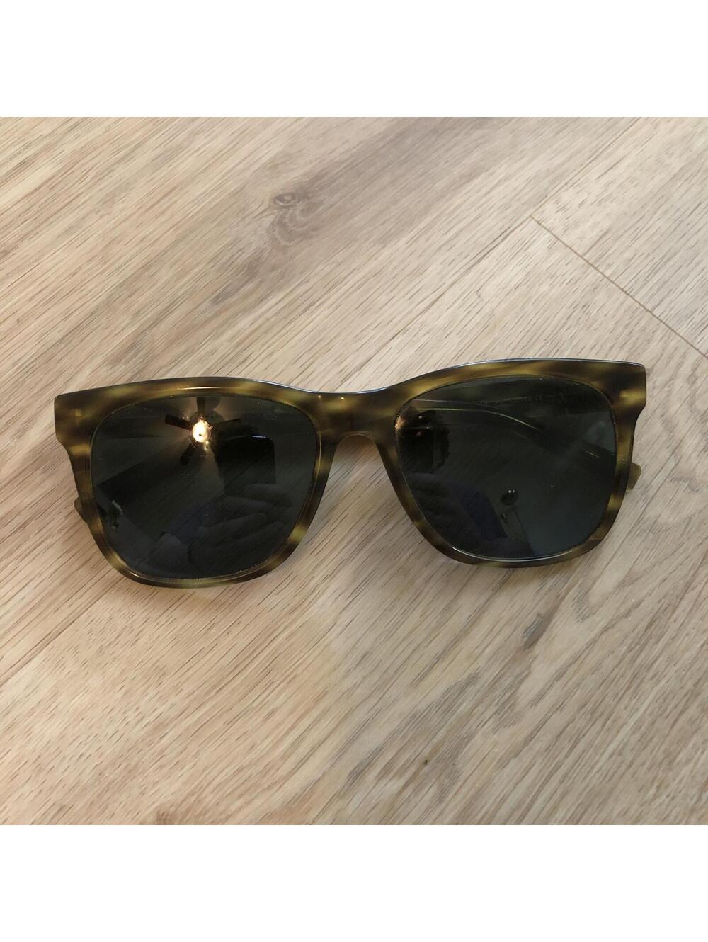 WARBY PARKER LOWRY TORTOISE ANIMAL PRINT STRIPE SUNGLASSES BROWN 315 57 18 145